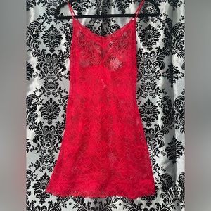 Set of 2 Victoria’s Secret Red Lace Slips